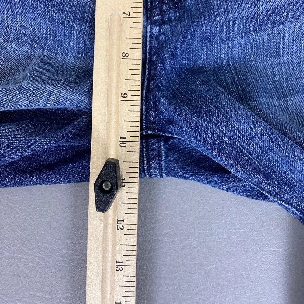7 For All Mankind Brett Bootcut Jeans Men's Size 36x34 Blue Wash Denim Made USA